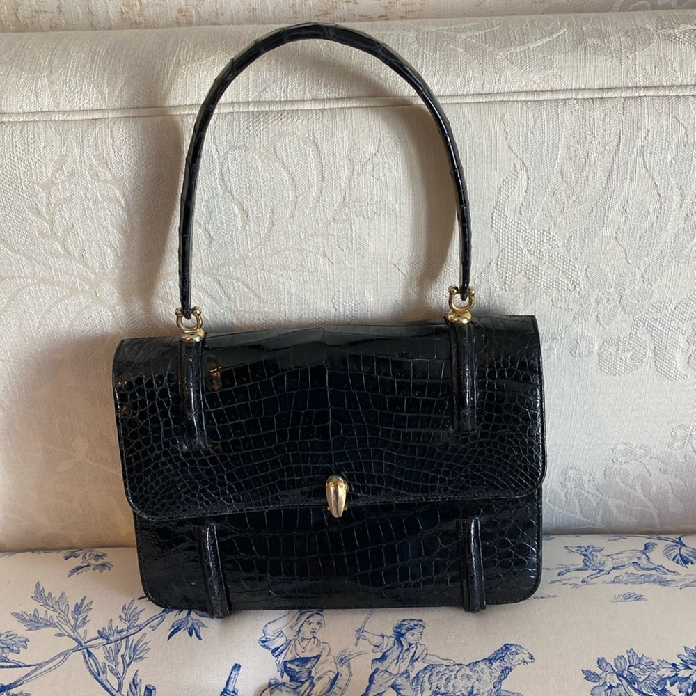 Vintage alligator Purse Bag